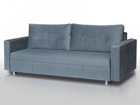 Диван Комфорт с прямыми подлокотниками серый в Тюмени - mebel-tymen.ru | фото