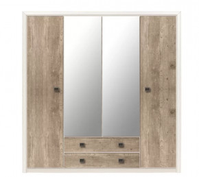 КОЕН шкаф SZF4D2S (Ясень снежный/Сосна натуральная) в Тюмени - mebel-tymen.ru | фото