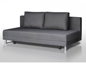 Диван Комфорт Лайт без подлокотников 2 подушки графит в Тюмени - mebel-tymen.ru | фото