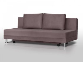 Диван Комфорт Лайт без подлокотников 2 подушки коричневый в Тюмени - mebel-tymen.ru | фото