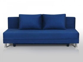 Диван Комфорт Лайт без подлокотников 2 подушки синий в Тюмени - mebel-tymen.ru | фото