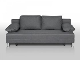 Диван Комфорт без подлокотников 4 подушки графит в Тюмени - mebel-tymen.ru | фото