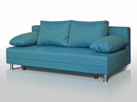 Диван Комфорт без подлокотников 4 подушки азур в Тюмени - mebel-tymen.ru | фото