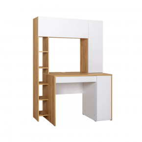 Комфорт Стол компьютерный 12.71 (Дуб Золотой CRAFT, Белая Аляска) в Тюмени - mebel-tymen.ru | фото