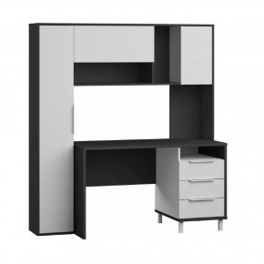 Комфорт Стол рабочий 12.95 N (Темно серый/Белый) в Тюмени - mebel-tymen.ru | фото