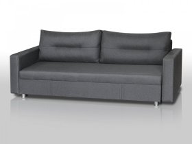 Диван Комфорт с прямыми подлокотниками рогожка графит в Тюмени - mebel-tymen.ru | фото
