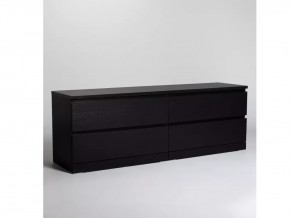 Комод 160х54х40 Варма 4Д шпон ясень черный в Тюмени - mebel-tymen.ru | фото