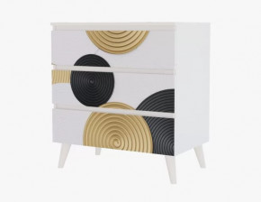 Комод 2 ЛДСП (Фант) () Белый/Круги в Тюмени - mebel-tymen.ru | фото