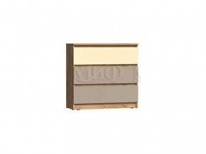 Комод 3 ящика (800) Челси Color Слоновая кость/Глиняный серый в Тюмени - mebel-tymen.ru | фото