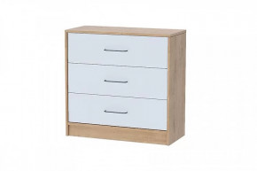 Комод 3 ящика Диал Дуб бунратти/Белый в Тюмени - mebel-tymen.ru | фото
