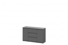 Комод 3 ящика двухстворчатый графит серый Денвер в Тюмени - mebel-tymen.ru | фото