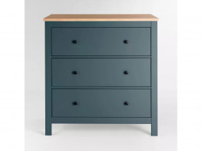 Комод 3 ящика Сага темно-бирюзовый/ясень в Тюмени - mebel-tymen.ru | фото