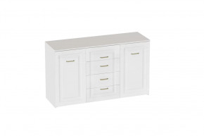 Комод 4 ящика 2 двери Манхэттен спальня, Белый Аляска / Айс 06 в Тюмени - mebel-tymen.ru | фото