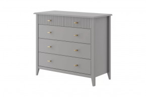 Комод 5 ящиков Никеа Серый шифер/Лак Антрацит в Тюмени - mebel-tymen.ru | фото