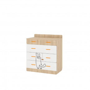 Комод 800 Кот №9.1  (туя светлая/белый) в Тюмени - mebel-tymen.ru | фото