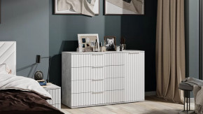 Комод  комбинированный «Хилтон» Ателье светлый, Белый матовый в Тюмени - mebel-tymen.ru | фото