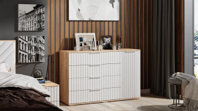 Комод  комбинированный «Хилтон» Дуб Крафт золотой, Белый матовый в Тюмени - mebel-tymen.ru | фото