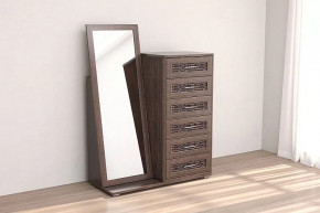 Комод Кэт-4 6 ящиков с зеркалом Венге Диал в Тюмени - mebel-tymen.ru | фото