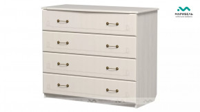 Комод с 4-мя ящиками "Ивушка-5" Рамух/Сандал белый в Тюмени - mebel-tymen.ru | фото