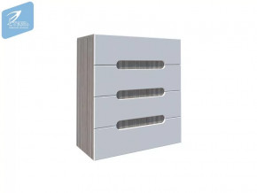 Комод с 4-мя ящиками "Палермо-3" Ясень шимо светлый/Белый глянец в Тюмени - mebel-tymen.ru | фото