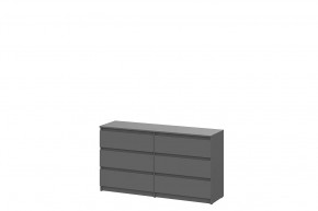 Комод с ящиками 1,38м Графит серый Денвер в Тюмени - mebel-tymen.ru | фото