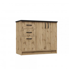 Комод трехстворчатый с двумя ящиками Алла в цвете Дуб вотан в Тюмени - mebel-tymen.ru | фото