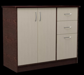 Комод трехстворчатый с двумя ящиками Алла в цвете Венге в Тюмени - mebel-tymen.ru | фото