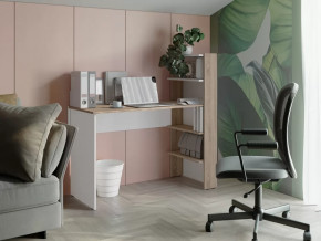 Компьютерный стол №3 Дуб Сонома/Белый в Тюмени - mebel-tymen.ru | фото