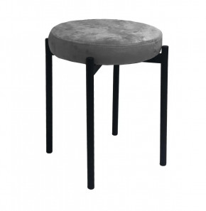 Комплект 2 шт. Табурет DikLine, M14 серый, ножки черные в Тюмени - mebel-tymen.ru | фото