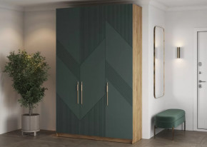 КОСТА Шкаф ШК-001 (3ств.) МДФ (Стиль) дуб крафт золотой/Лофт сланец в Тюмени - mebel-tymen.ru | фото