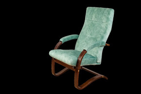 Кресло-качалка Комфорт Орех/ткань Невада Минт в Тюмени - mebel-tymen.ru | фото