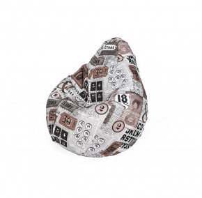 Кресло-мешок Груша средняя, Жаккард, цвет Фэктори в Тюмени - mebel-tymen.ru | фото