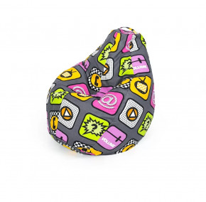 Кресло-мешок Груша средняя, Жаккард, цвет Плей в Тюмени - mebel-tymen.ru | фото