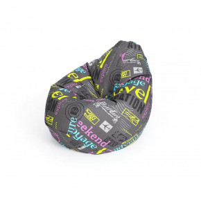 Кресло-мешок Груша средняя, Жаккард, цвет Тревел в Тюмени - mebel-tymen.ru | фото