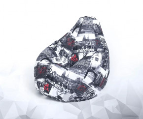 Кресло-мешок Груша средняя, велюр, цвет Амстердам в Тюмени - mebel-tymen.ru | фото