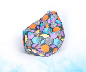 Кресло-мешок Груша средняя, велюр, цвет Геометрия мульти в Тюмени - mebel-tymen.ru | фото