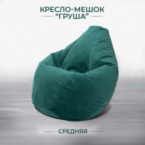 Кресло-мешок Груша средняя, велюр, цвет Изумруд в Тюмени - mebel-tymen.ru | фото