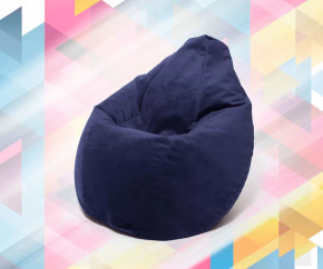 Кресло-мешок Груша средняя, велюр, цвет Кобальт в Тюмени - mebel-tymen.ru | фото