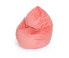 Кресло-мешок Груша средняя, велюр, цвет Коралловый в Тюмени - mebel-tymen.ru | фото