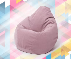 Кресло-мешок Груша средняя, велюр, цвет Пыльная роза в Тюмени - mebel-tymen.ru | фото