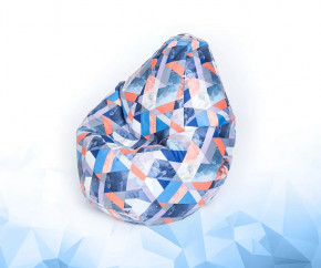 Кресло-мешок Груша средняя, велюр, цвет Сноу деним в Тюмени - mebel-tymen.ru | фото