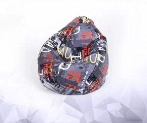 Кресло-мешок Груша средняя, велюр,цвет Мьюзик графит в Тюмени - mebel-tymen.ru | фото