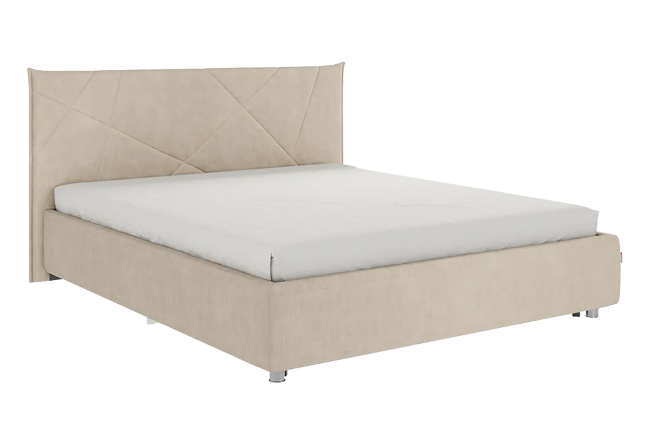 Кровать с основанием Бест 160х200 см капучино (велюр) в Тюмени - mebel-tymen.ru | фото