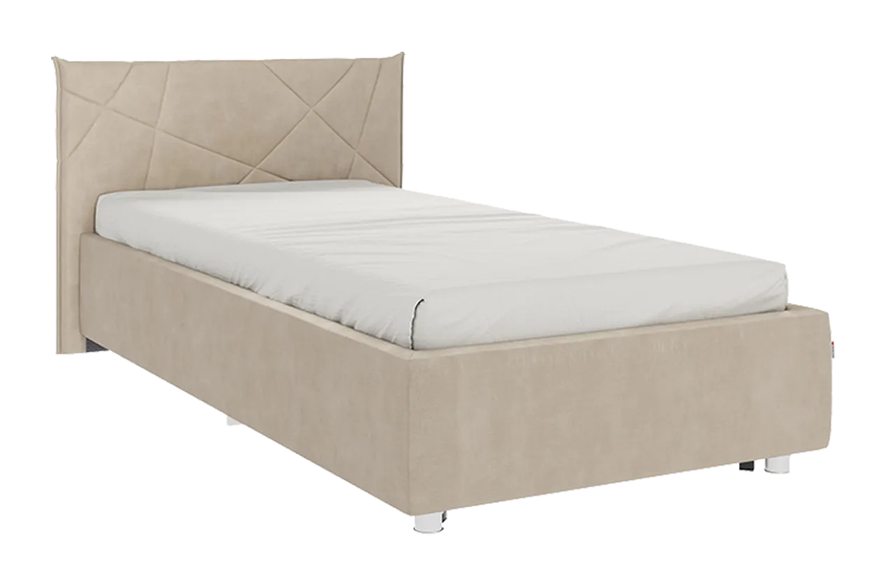 Кровать с основанием Бест 90х200 см капучино (велюр) в Тюмени - mebel-tymen.ru | фото
