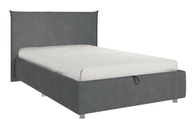 Кровать с подъемным механизмом Бест 120х200 см графит (велюр) в Тюмени - mebel-tymen.ru | фото