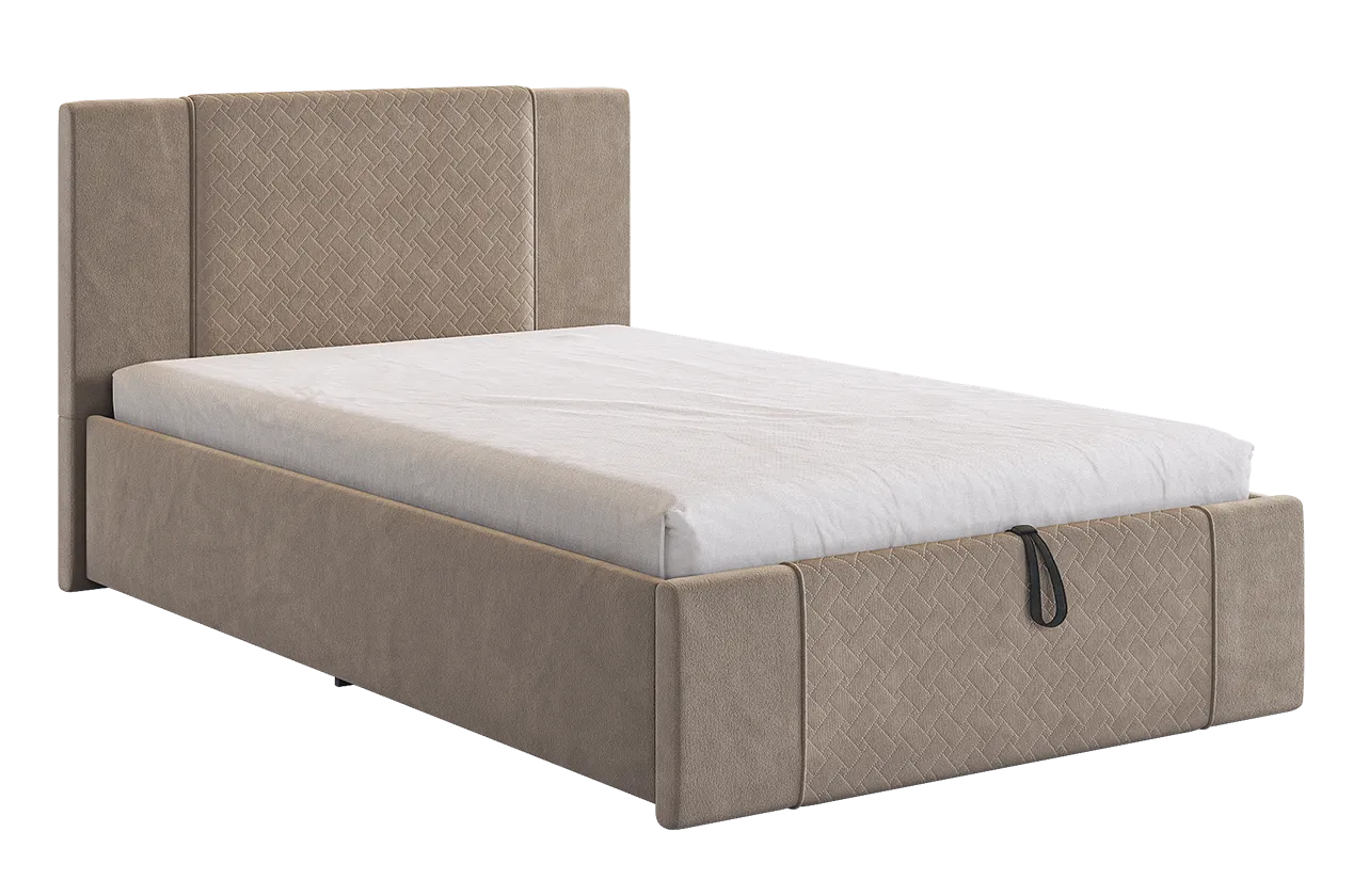 Кровать с подъемным механизмом Хлоя 120х200 см латте (велюр) в Тюмени - mebel-tymen.ru | фото