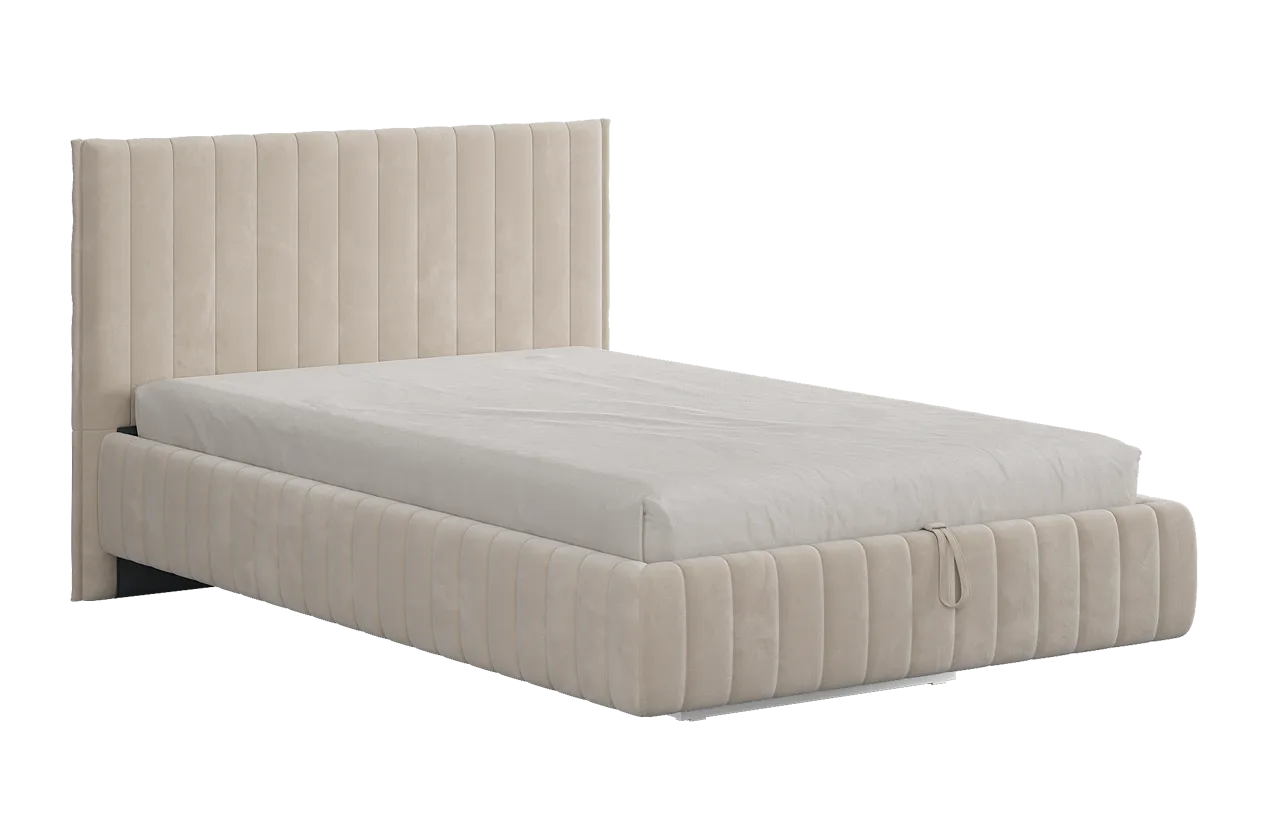 Кровать с подъемным механизмом Твикс 120х200 см крем (велюр) в Тюмени - mebel-tymen.ru | фото