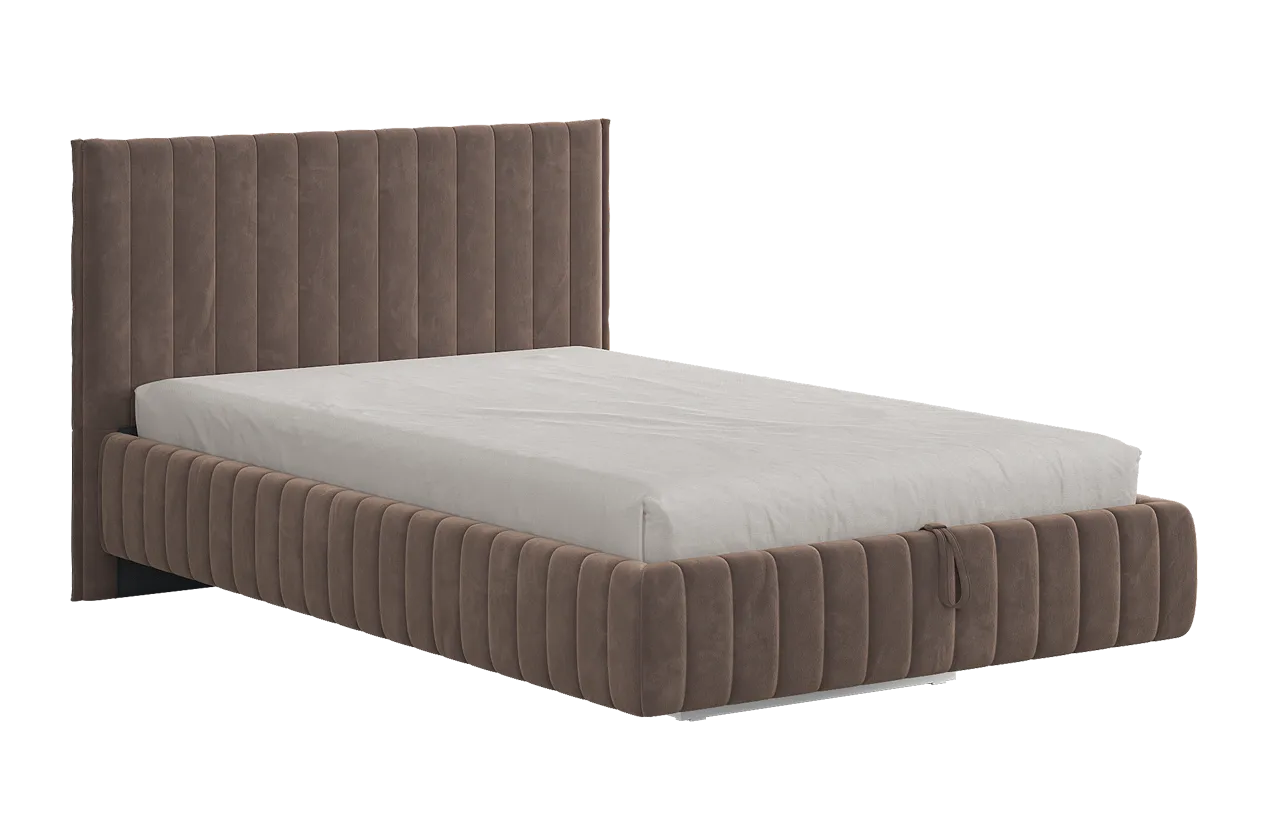 Кровать с подъемным механизмом Твикс 120х200 см латте (велюр) в Тюмени - mebel-tymen.ru | фото