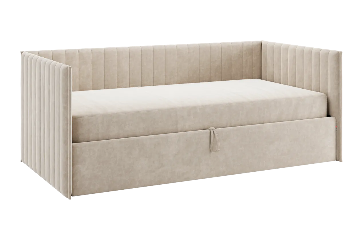 Кровать с подъемным механизмом Твикс (Софа) 90х200 см капучино (велюр) в Тюмени - mebel-tymen.ru | фото