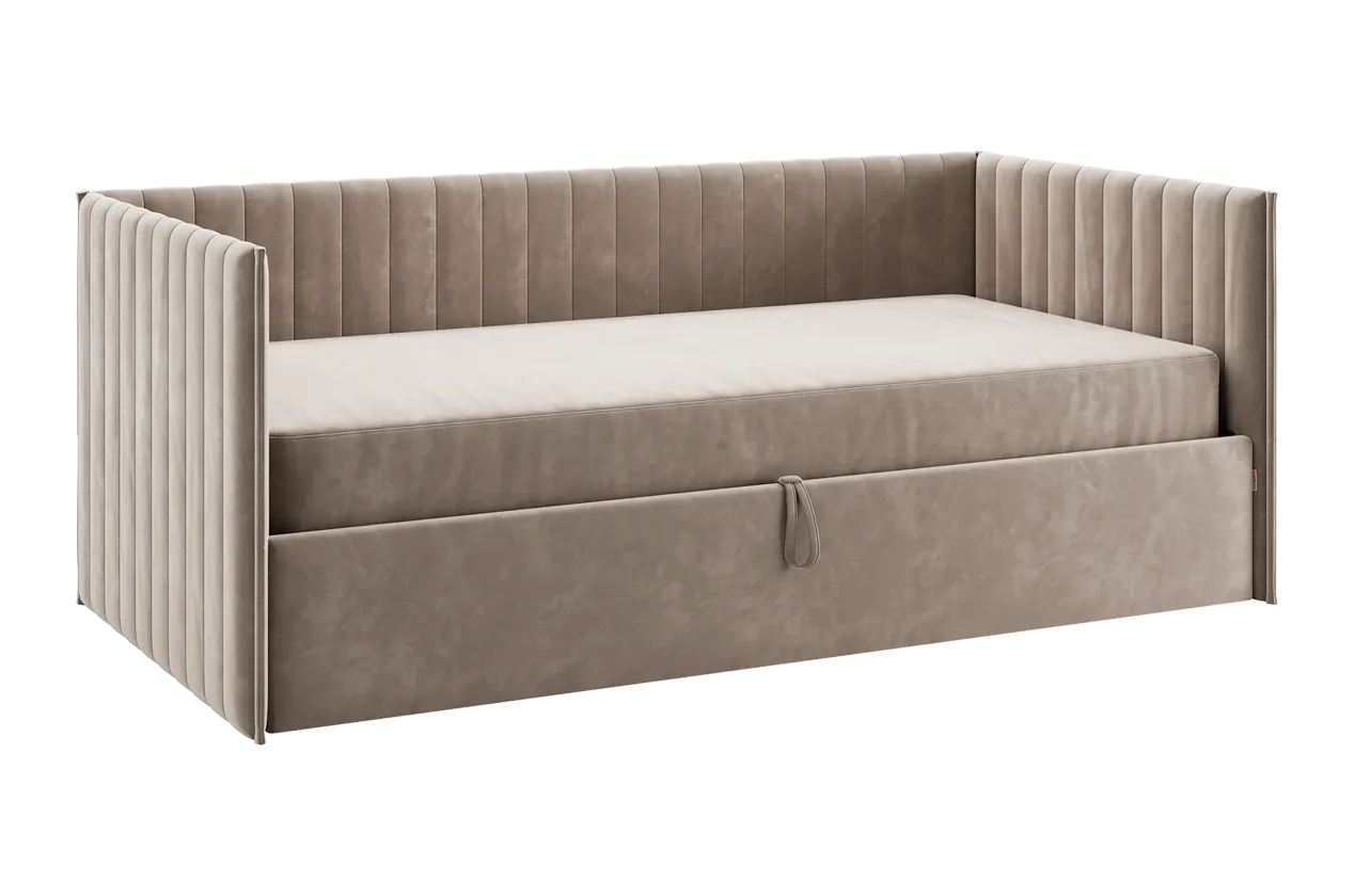 Кровать с подъемным механизмом Твикс (Софа) 90х200 см латте (велюр) в Тюмени - mebel-tymen.ru | фото